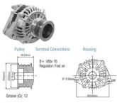 ALTERNADOR 24V 90A IVECO CURSOR STRALIS TRAKKER EURO TECH 500331736 504065776