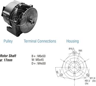 ALTERNADOR 14V 90A K1 MB MF MAXION 9129080958