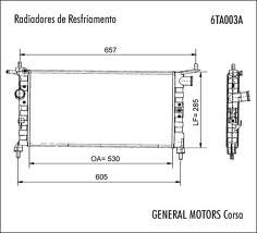 Radiador VALEO GM Corsa 1.0/1.4/1.6 02.94/...s/ARc /Termocon