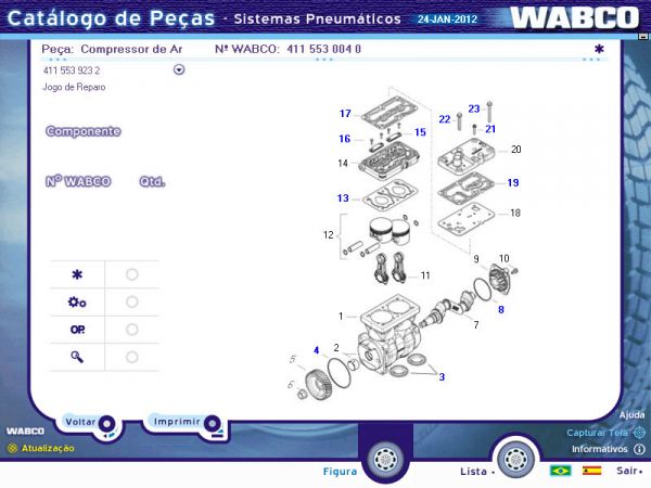 Rep Compressor WABCO MBB O500R/ O500R1725